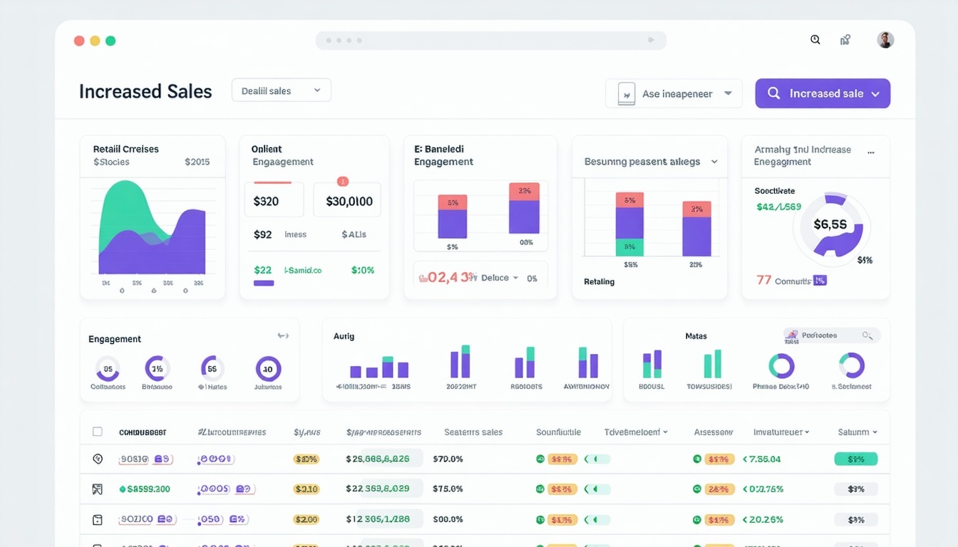 A bustling online retail dashboard displaying metr